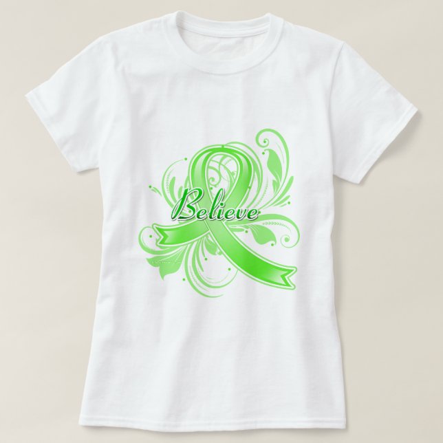 T-shirt Le lymphome non Hodgkinien croient le ruban de (Design devant)
