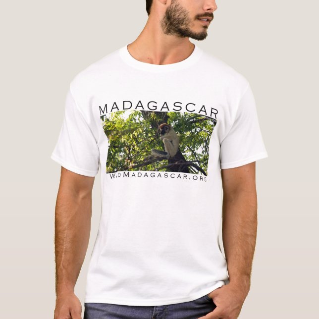T-shirt LE MADAGASCAR : chemise de lémur de sifaka (Devant)