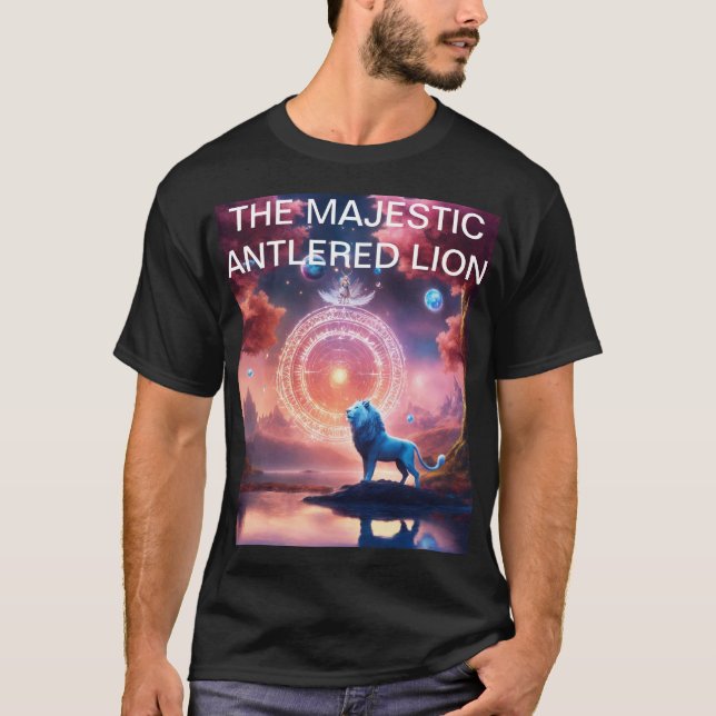 T-SHIRT LE MAJESTUEUX LION D'ANTLER (Devant)