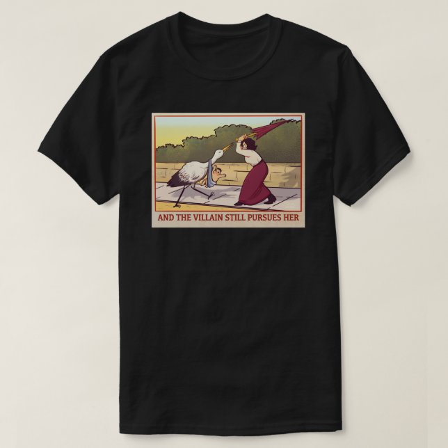 T-shirt Le Malin Poursuit Toujours Son Sticker (Design devant)