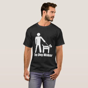 T-shirt Le marcheur de chien ajoutent le nom ou le texte