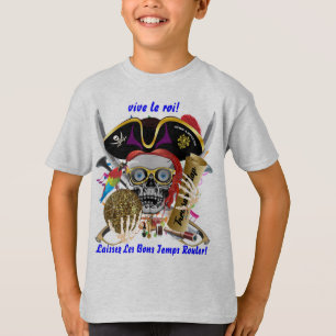 T-shirt Le mardi gras de thème de partie de pirate regard