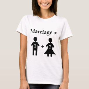 T-shirt Le mariage égale un homme plus une femme