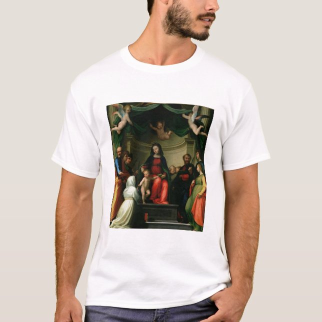 T-shirt Le mariage mystique de St Catherine de Sienne avec (Devant)