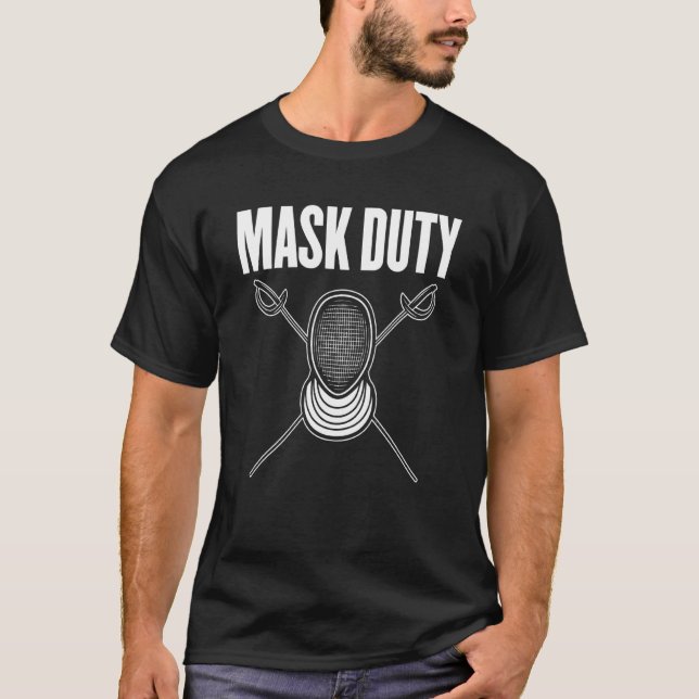 T-shirt Le Masque Et Les Masques Sont Requis En Attention  (Devant)
