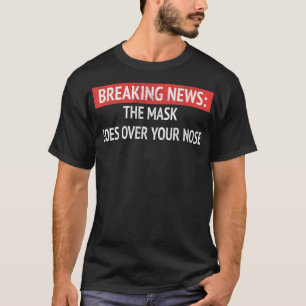 T-shirt Le Masque Visage Surpasse Votre Nez Drôle Hommes D