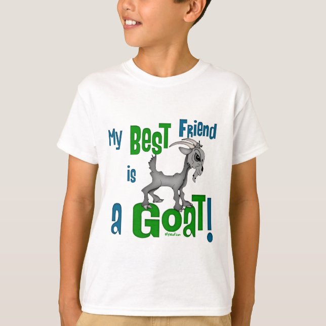 T-shirt Le meilleur ami est une chèvre (Devant)