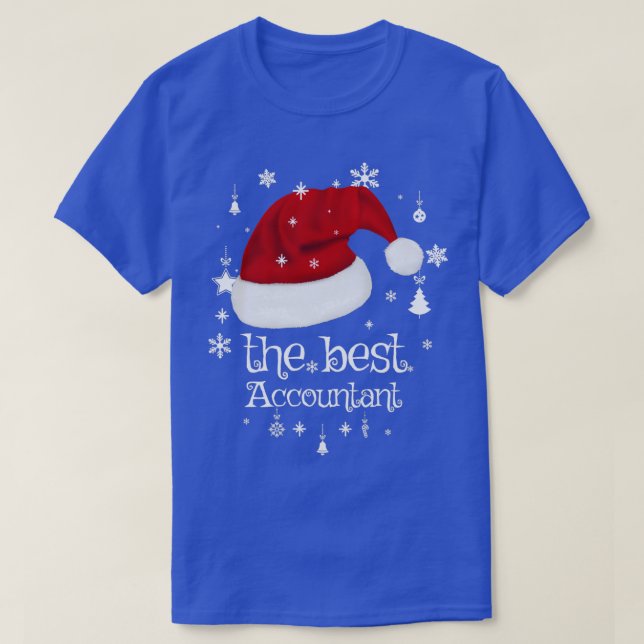 T-shirt Le meilleur comptable pour donner dans les noël (Design devant)