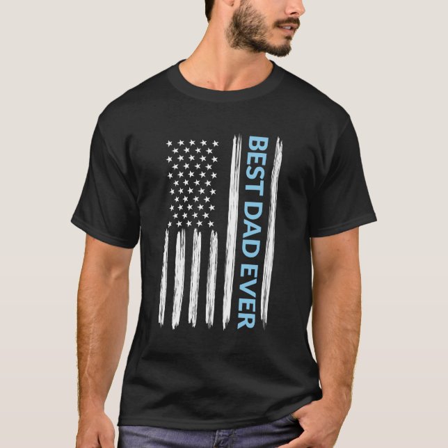 T-shirt Le meilleur drapeau jamais affligé de papa (Devant)
