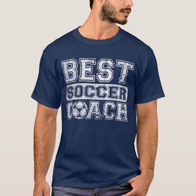 T-shirt Le meilleur entraîneur du football (Devant)