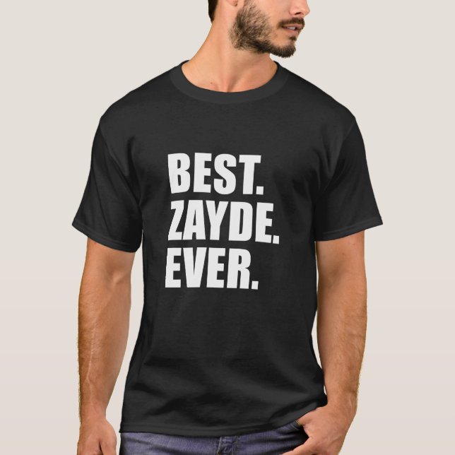 T-shirt Le meilleur grand-père toujours juif de Zayde (SUR (Devant)
