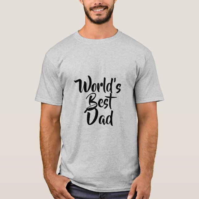 T-shirt Le meilleur gris de fête des pères du papa du (Devant)