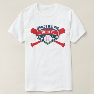 T-shirt Le meilleur papa de baseball du monde