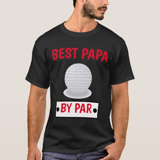 T-shirt Le meilleur papa de golf par par (Devant)