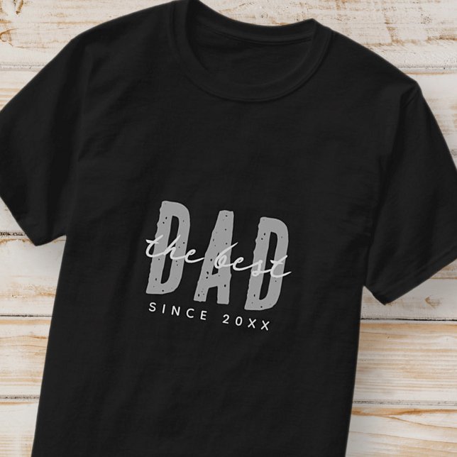 T-shirt Le meilleur papa depuis 20XX Moderne Simple Preppy (Créateur téléchargé)