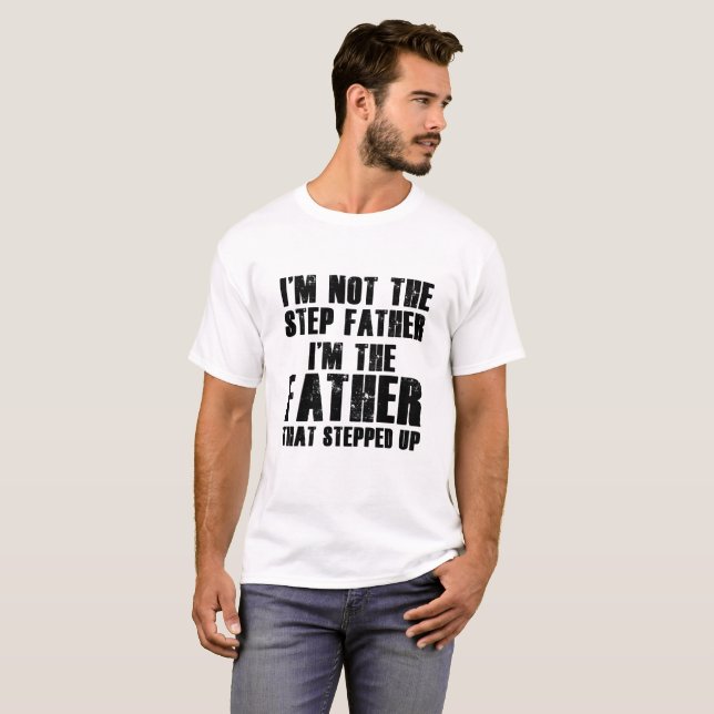 T-shirt Le meilleur papa d'étape de père d'étape (Devant entier)