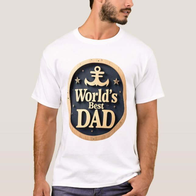 T-shirt "Le meilleur papa du monde" (Devant)