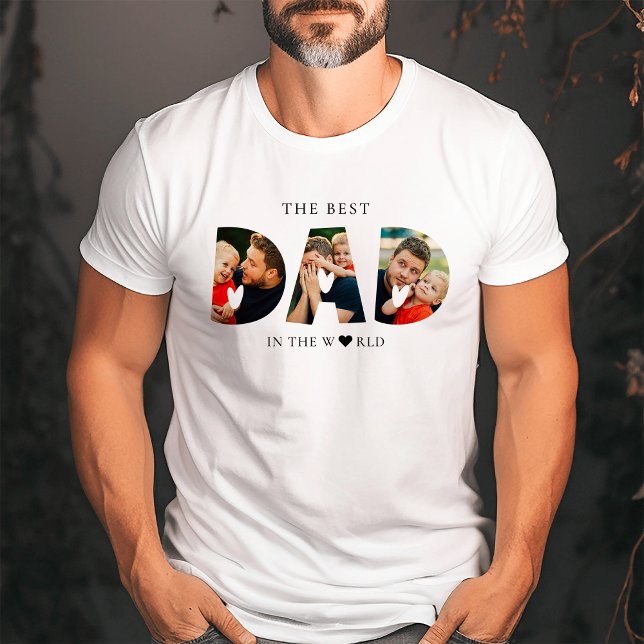 T-shirt Le meilleur papa du monde Photo Collage (Créateur téléchargé)