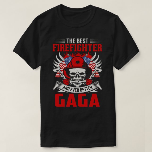 T-shirt Le Meilleur Pompier Et Encore Mieux GAGA (Design devant)