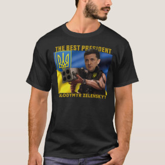 T-shirt Le meilleur président de l'Ukraine Volodymyr Zelen