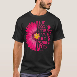T-shirt Le Meilleur Thérapeute A Quatre Jambes Et Quatre F
