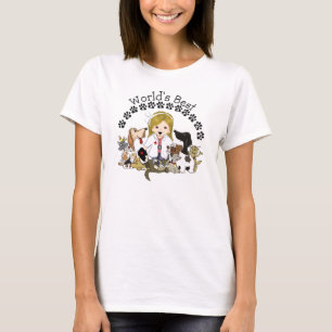 T-shirt Le meilleur vétérinaire du monde - cheveux blonds