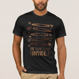 T-shirt Le même coeur dans l'histoire Mois Black Blm Prid