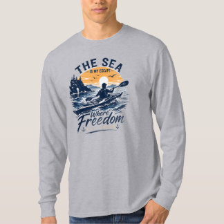 T-shirt Le Mer Est Mon Évasion Où La Liberté Commence T-Sh