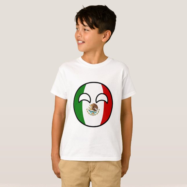 T-shirt Le Mexique Geeky tendant drôle Countryball (Devant entier)