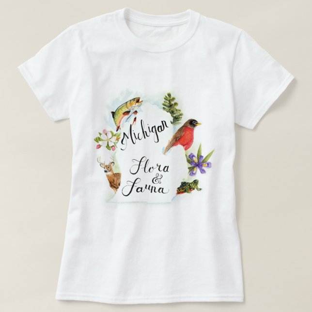 T-shirt Le Michigan Flora et faune (Design devant)