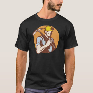 T-shirt Le mineur au travail avec la hache de sélection