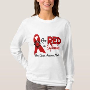 T-shirt Le mois de conscience de Cancer de sang fleurit 2