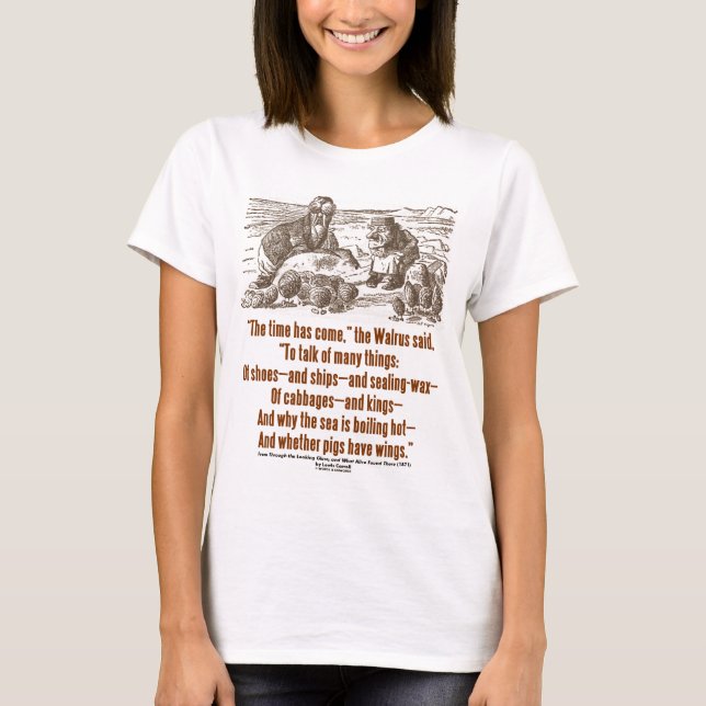 T-shirt Le moment du pays des merveilles est venu par le (Devant)