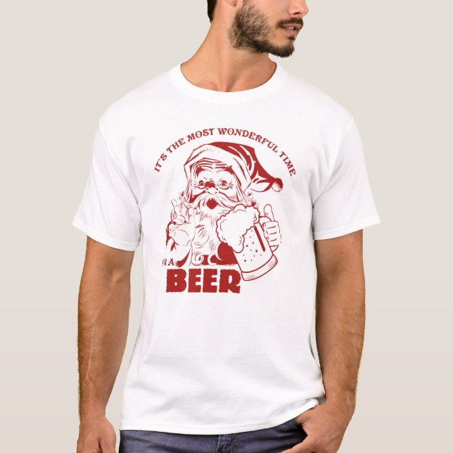T-shirt Le moment le plus merveilleux pour une bière (Devant)