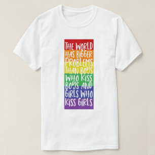 T-shirt Le Monde Arc-En-Ciel gay pride A De Plus Gros Prob