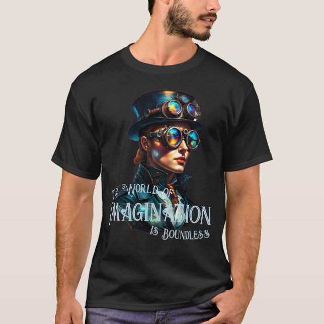 T-shirt Le monde de l'imagination est sans frontières Stea (Devant)
