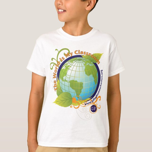 T-shirt Le monde est ma salle de classe - enfants (Devant)