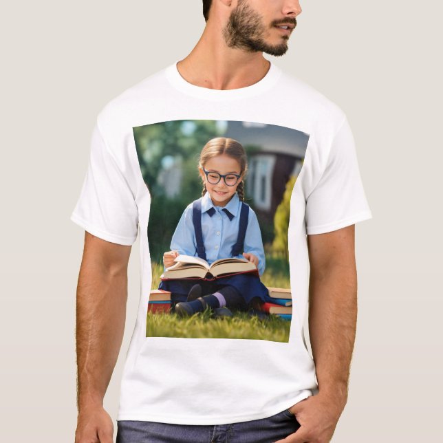 T-shirt Le monde magique du petit lecteur (Devant)