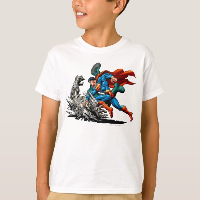 T-shirt Le monstre de Superman Fights (Devant)