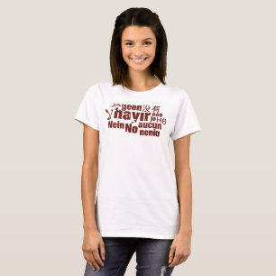 T-shirt Le mot "Non" dans différentes langues...