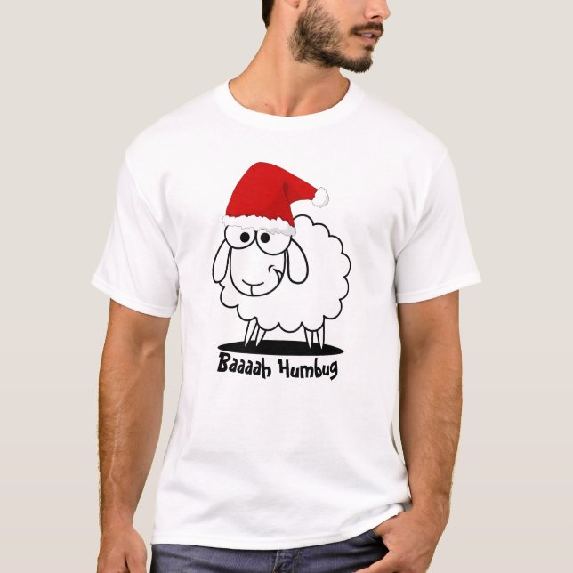 T-shirt Le mouton de Père Noël Bah Humbug (Devant)