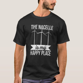 T-shirt Le Nacelle Est Mon Endroit Heureux Pour Un Vélo-Te