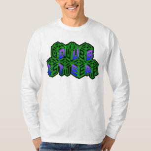 T-shirt Le néon du 3D des femmes des hommes cube le logo
