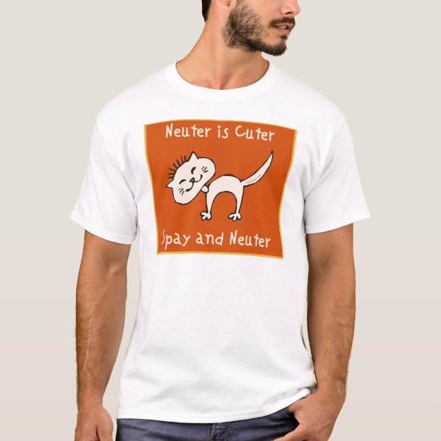 T-shirt Le neutre est plus mignon (le chat) (Devant)
