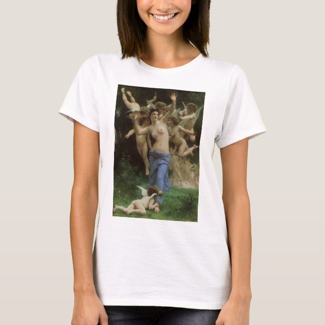 T-shirt Le nid de la Wasp by William Adolphe Bouguereau (Devant)
