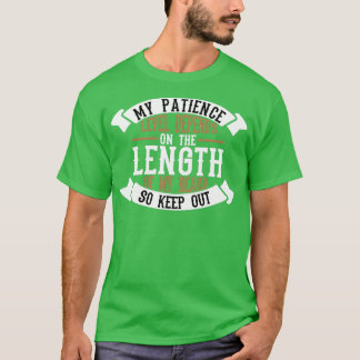 T-shirt Le Niveau De Patience De La Barbe Dépend De La Lon