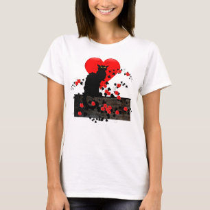 T-shirt Le Noir Conversation aux roses rouges