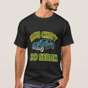 T-shirt Le noir des hommes Chevy 1953 210