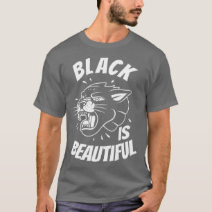 T-shirt Le noir est belle Panthère Chat noir