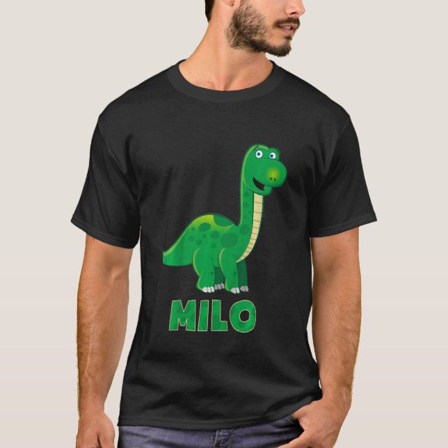 T-shirt Le nom de dinosaure de Kids Dino Milo (Devant)